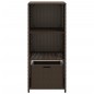 vidaXL Gartenschrank Braun 50x55x115 cm Poly Rattan vidaXL Gartenschrank Braun 50x55x115 cm Poly Rattan