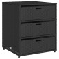 vidaXL Gartenschrank Schwarz 55x59x69 cm Poly Rattan vidaXL Gartenschrank Schwarz 55x59x69 cm Poly Rattan