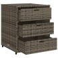 vidaXL Gartenschrank Grau 55x59x69 cm Poly Rattan vidaXL Gartenschrank Grau 55x59x69 cm Poly Rattan