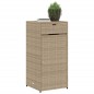 vidaXL Gartenschrank Beige 55x55x111 cm Poly Rattan vidaXL Gartenschrank Beige 55x55x111 cm Poly Rattan
