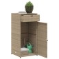 vidaXL Gartenschrank Beige 55x55x111 cm Poly Rattan vidaXL Gartenschrank Beige 55x55x111 cm Poly Rattan