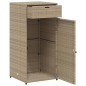 vidaXL Gartenschrank Beige 55x55x111 cm Poly Rattan vidaXL Gartenschrank Beige 55x55x111 cm Poly Rattan