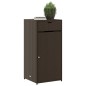 vidaXL Gartenschrank Braun 55x55x111 cm Poly Rattan vidaXL Gartenschrank Braun 55x55x111 cm Poly Rattan