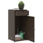 vidaXL Gartenschrank Braun 55x55x111 cm Poly Rattan vidaXL Gartenschrank Braun 55x55x111 cm Poly Rattan