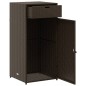 vidaXL Gartenschrank Braun 55x55x111 cm Poly Rattan vidaXL Gartenschrank Braun 55x55x111 cm Poly Rattan