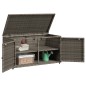 vidaXL Gartenschrank Grau 110x55x60,5 cm Poly Rattan vidaXL Gartenschrank Grau 110x55x60,5 cm Poly Rattan