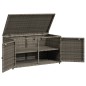vidaXL Gartenschrank Grau 110x55x60,5 cm Poly Rattan vidaXL Gartenschrank Grau 110x55x60,5 cm Poly Rattan