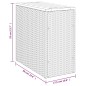 vidaXL Garten-Beistelltisch Holzplatte Beige 58x27,5x55 cm Poly Rattan vidaXL Garten-Beistelltisch Holzplatte Beige 58x27,5x55 cm Poly Rattan