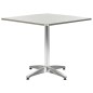 vidaXL Gartentisch Silbern 80 x 80 x 70 cm Aluminium vidaXL Gartentisch Silbern 80 x 80 x 70 cm Aluminium