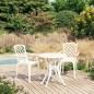 vidaXL 3-tlg. Bistro-Set Aluminiumguss Weiß vidaXL 3-tlg. Bistro-Set Aluminiumguss Weiß