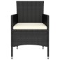 vidaXL 5-tlg. Garten-Lounge-Set Poly Rattan Schwarz vidaXL 5-tlg. Garten-Lounge-Set Poly Rattan Schwarz