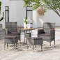 vidaXL 5-tlg. Garten-Lounge-Set Poly Rattan Grau vidaXL 5-tlg. Garten-Lounge-Set Poly Rattan Grau