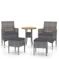 vidaXL 5-tlg. Garten-Lounge-Set Poly Rattan Grau vidaXL 5-tlg. Garten-Lounge-Set Poly Rattan Grau