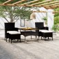 vidaXL 5-tlg. Garten-Essgruppe Poly Rattan & Massivholz Akazie Schwarz vidaXL 5-tlg. Garten-Essgruppe Poly Rattan & Massivholz Akazie Schwarz