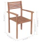 vidaXL Gartenstühle 4 Stk. mit Grünen Kissen Massivholz Teak vidaXL Gartenstühle 4 Stk. mit Grünen Kissen Massivholz Teak