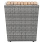 vidaXL 5-tlg. Garten-Bistro-Set Poly Rattan & Massivholz Akazie Grau vidaXL 5-tlg. Garten-Bistro-Set Poly Rattan & Massivholz Akazie Grau