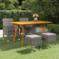 vidaXL 5-tlg. Garten-Essgruppe Grau vidaXL 5-tlg. Garten-Essgruppe Grau
