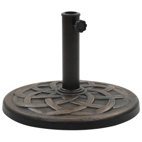 vidaXL Sonnenschirmfuß Rund 19 kg Bronze Polyharz