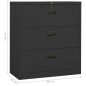 vidaXL Aktenschrank Anthrazit 90x46x103 cm Stahl vidaXL Aktenschrank Anthrazit 90x46x103 cm Stahl