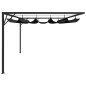 vidaXL Wand-Pavillon mit Schiebedach 3x3 m Anthrazit vidaXL Wand-Pavillon mit Schiebedach 3x3 m Anthrazit