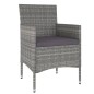 vidaXL 5-tlg. Garten-Essgruppe Poly Rattan & Massivholz Akazie Grau vidaXL 5-tlg. Garten-Essgruppe Poly Rattan & Massivholz Akazie Grau