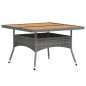 vidaXL 5-tlg. Garten-Essgruppe Poly Rattan & Massivholz Akazie Grau vidaXL 5-tlg. Garten-Essgruppe Poly Rattan & Massivholz Akazie Grau