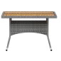 vidaXL 5-tlg. Garten-Essgruppe Poly Rattan & Massivholz Akazie Grau vidaXL 5-tlg. Garten-Essgruppe Poly Rattan & Massivholz Akazie Grau