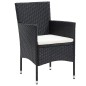 vidaXL 5-tlg. Garten-Bistro-Set Poly Rattan Massivholz Akazie Schwarz vidaXL 5-tlg. Garten-Bistro-Set Poly Rattan Massivholz Akazie Schwarz