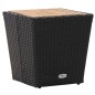vidaXL 5-tlg. Garten-Bistro-Set Poly Rattan Massivholz Akazie Schwarz vidaXL 5-tlg. Garten-Bistro-Set Poly Rattan Massivholz Akazie Schwarz