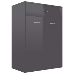 vidaXL Schuhschrank Hochglanz-Grau 60x35x84 cm Holzwerkstoff