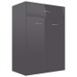 vidaXL Schuhschrank Hochglanz-Grau 60x35x84 cm Holzwerkstoff vidaXL Schuhschrank Hochglanz-Grau 60x35x84 cm Holzwerkstoff