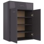 vidaXL Schuhschrank Hochglanz-Grau 60x35x84 cm Holzwerkstoff vidaXL Schuhschrank Hochglanz-Grau 60x35x84 cm Holzwerkstoff