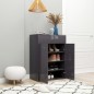 vidaXL Schuhschrank Hochglanz-Grau 60x35x84 cm Holzwerkstoff vidaXL Schuhschrank Hochglanz-Grau 60x35x84 cm Holzwerkstoff