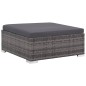 vidaXL 6-tlg. Garten-Lounge-Set mit Kissen Poly Rattan Grau vidaXL 6-tlg. Garten-Lounge-Set mit Kissen Poly Rattan Grau