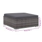 vidaXL 6-tlg. Garten-Lounge-Set mit Kissen Poly Rattan Grau vidaXL 6-tlg. Garten-Lounge-Set mit Kissen Poly Rattan Grau