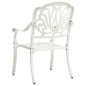 vidaXL 5-tlg. Bistro-Set Aluminiumguss Weiß vidaXL 5-tlg. Bistro-Set Aluminiumguss Weiß