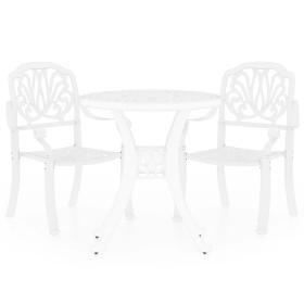 vidaXL 3-tlg. Bistro-Set Aluminiumguss Weiß