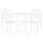 vidaXL 3-tlg. Bistro-Set Aluminiumguss Weiß vidaXL 3-tlg. Bistro-Set Aluminiumguss Weiß