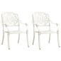 vidaXL 3-tlg. Bistro-Set Aluminiumguss Weiß vidaXL 3-tlg. Bistro-Set Aluminiumguss Weiß