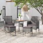 vidaXL 5-tlg. Garten-Lounge-Set Poly Rattan Grau vidaXL 5-tlg. Garten-Lounge-Set Poly Rattan Grau
