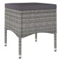 vidaXL 5-tlg. Garten-Essgruppe Poly Rattan und Hartglas Grau vidaXL 5-tlg. Garten-Essgruppe Poly Rattan und Hartglas Grau