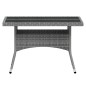vidaXL 5-tlg. Garten-Essgruppe Poly Rattan und Hartglas Grau vidaXL 5-tlg. Garten-Essgruppe Poly Rattan und Hartglas Grau