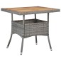 vidaXL 5-tlg. Garten-Essgruppe Poly Rattan & Massivholz Akazie Grau vidaXL 5-tlg. Garten-Essgruppe Poly Rattan & Massivholz Akazie Grau