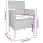 vidaXL 5-tlg. Garten-Essgruppe Poly Rattan und Hartglas Grau vidaXL 5-tlg. Garten-Essgruppe Poly Rattan und Hartglas Grau