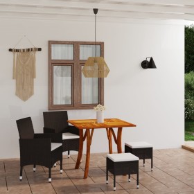 vidaXL 5-tlg. Garten-Essgruppe Braun