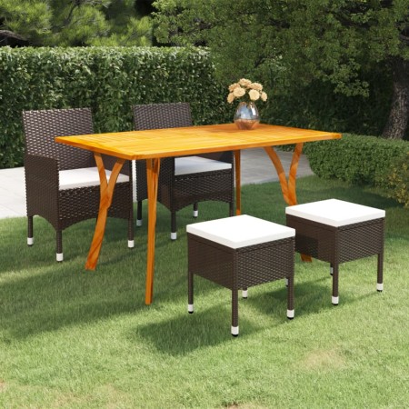 vidaXL 5-tlg. Garten-Essgruppe Braun