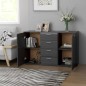 vidaXL Sideboard Grau 120x35,5x75 cm Holzwerkstoff vidaXL Sideboard Grau 120x35,5x75 cm Holzwerkstoff