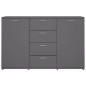vidaXL Sideboard Grau 120x35,5x75 cm Holzwerkstoff vidaXL Sideboard Grau 120x35,5x75 cm Holzwerkstoff