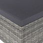 vidaXL 4-tlg. Gartenstuhl und Hocker Set Poly Rattan Grau vidaXL 4-tlg. Gartenstuhl und Hocker Set Poly Rattan Grau
