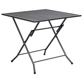 vidaXL Klapptisch Mesh 80x80x72 cm Stahl Anthrazit 